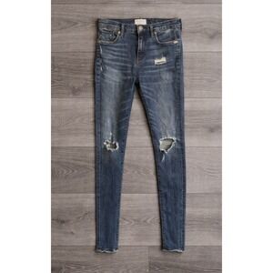 AGOLDE Sophie Skinny Jeans Women's Sz 25 Dare Wash Distressed Denim